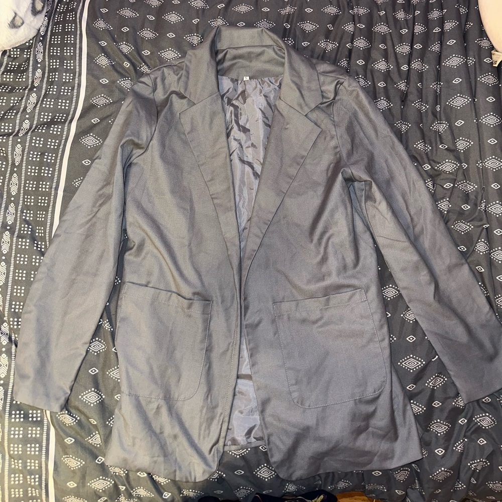 Gray Blazer Jacket